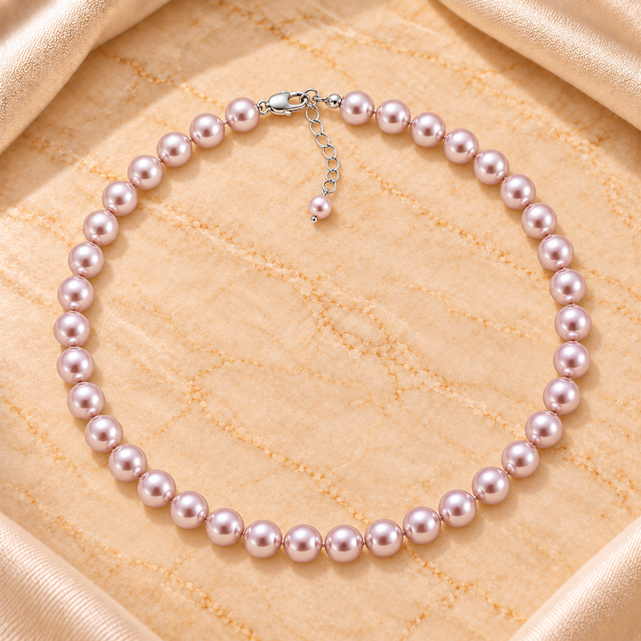 Rosé Pearl Necklace